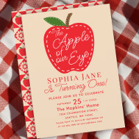 Apfel unserer Niedlichen Augen Kinder 1. Geburtsta