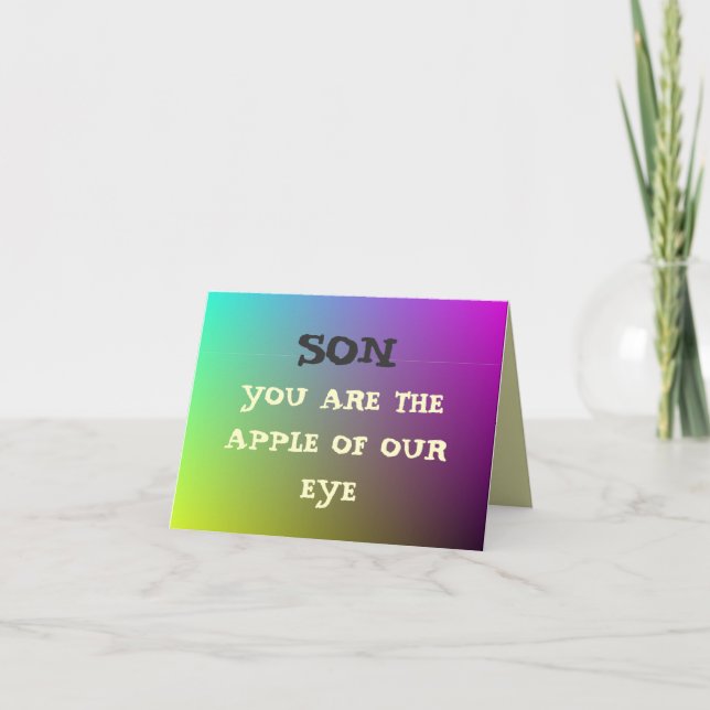 "Apfel unseres Auges" Abschluss Cards Karte (Vorderseite)