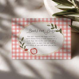 Apfel Unseres Auges Baby Shower Bücher für Baby Begleitkarte