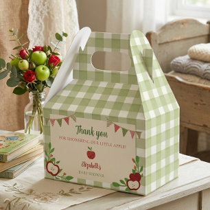Apfel Unseres Auges Baby Shower Custom Gingham Geschenkschachtel