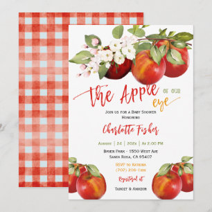 Apfel unseres Auges Babyshower Einladung