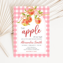 Apfel Unseres Auges Gingham-Baby-Party