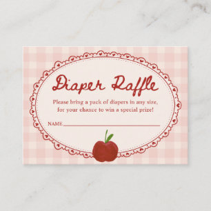 Apfel Unseres Auges Gingham-Baby-Shower-Windel-Raf Begleitkarte