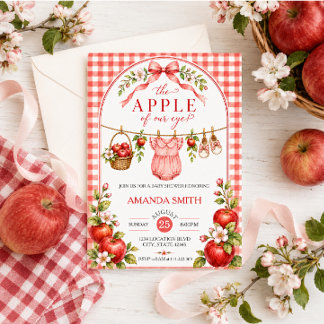 Apfel Unseres Auges Mädchen Baby Shower Einladung