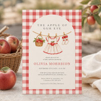 Apfel Unseres Auges Mädchen Gingham Baby Shower