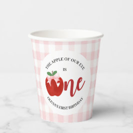 Apfel unseres Auges Pink-Bogen-Geburtstag Pappbecher