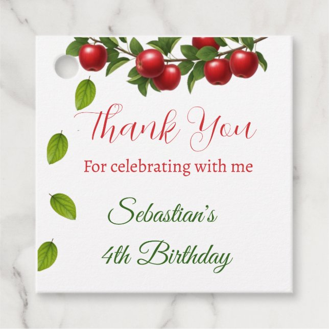 Apfel unseres Auges Vielen Dank für Ihr Interesse  Geschenkanhänger (Vorderseite)