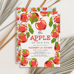 Apfel unseres Augflorenjungen zum 1. Geburtstag Einladung