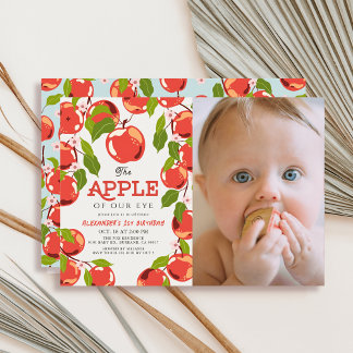 Apfel unseres Foto-Jungen aus der Augenflora zum 1 Einladung