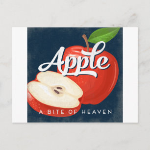 Apfel Vintage-Fruchtetikett Retro Postkarte