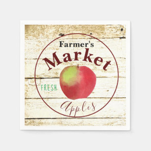 Äpfel vom Bauernmarkt Serviette