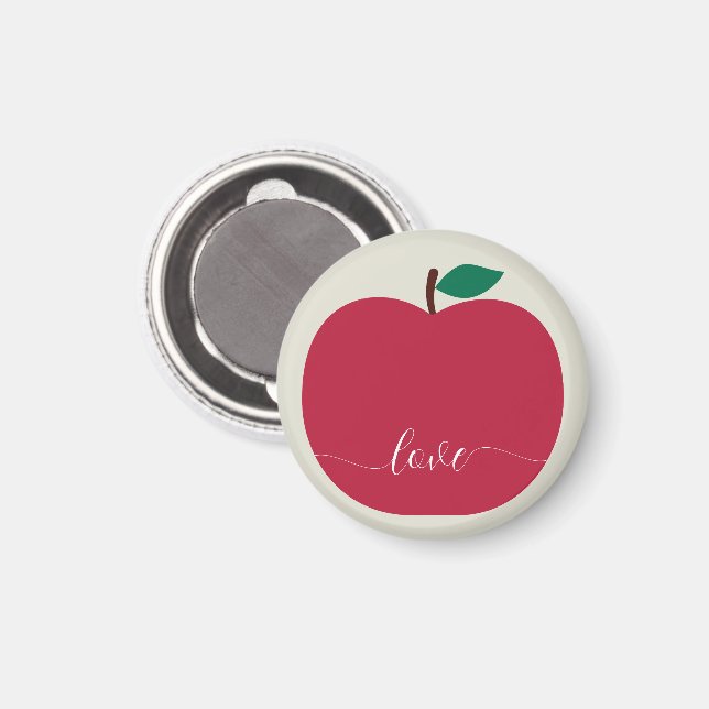 Apfel-Weihnachtsbaum-Ornament Magnet (Vorderseite/Rückseite)