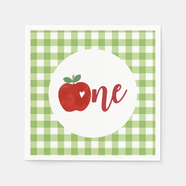 Apfel zum ersten Geburtstag Serviette (Vorderseite)
