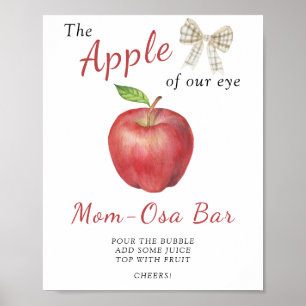 Apfelbaby-Dusche - Mama-osa-Bar-Poster Poster