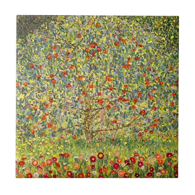 Apfelbaum Gustav Klimt Fliese (Vorderseite)