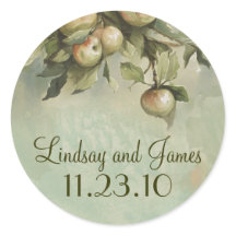 Apfelbaum-Hochzeitsticker