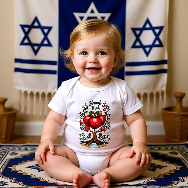 🍎 Apfelbaum - Shanah Tovah Baby Strampler (Apple tree - Shanah Tovah Baby Bodysu)