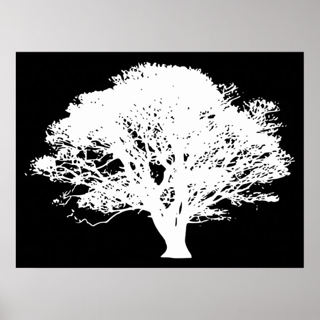 Apfelbaum-Silhouette Poster (Vorne)