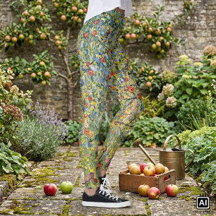 Apfelbaum von Gustav Klimt, Vintage Art Nouveau Leggings
