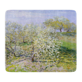 Apfelbäume in Bloom (von Claude Monet) Schneidebrett