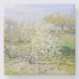 Apfelbäume in Bloom (von Claude Monet) Steinuntersetzer