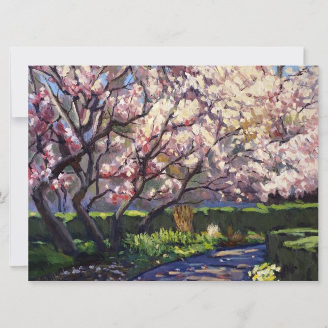 Apfelbäume Save the Date blutzeichnen (Vorderseite)