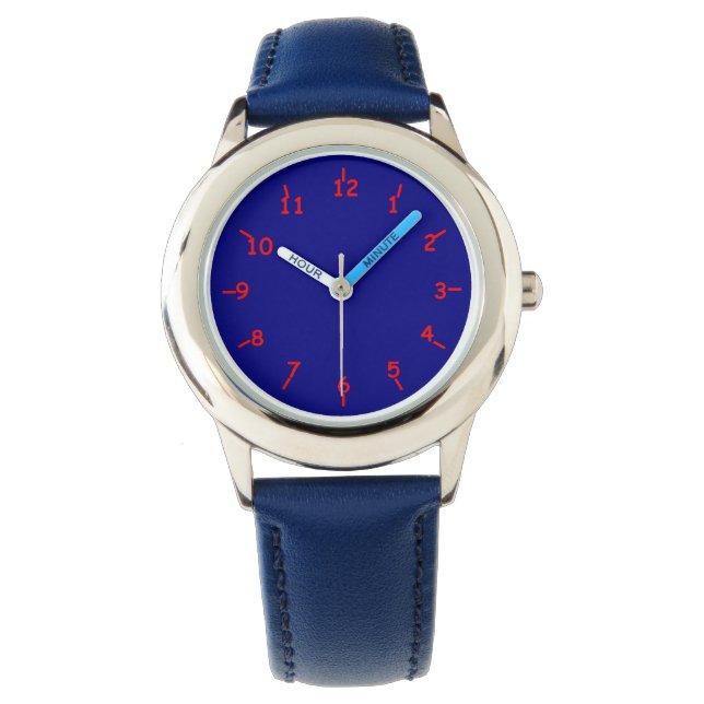 Apfelblau Armbanduhr (Vorderseite)