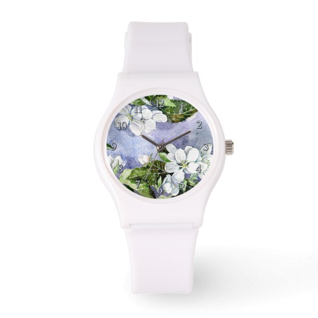 Apfelblüte Armbanduhr (Vorderseite)
