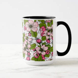 Apfelblüte auf weiß tasse