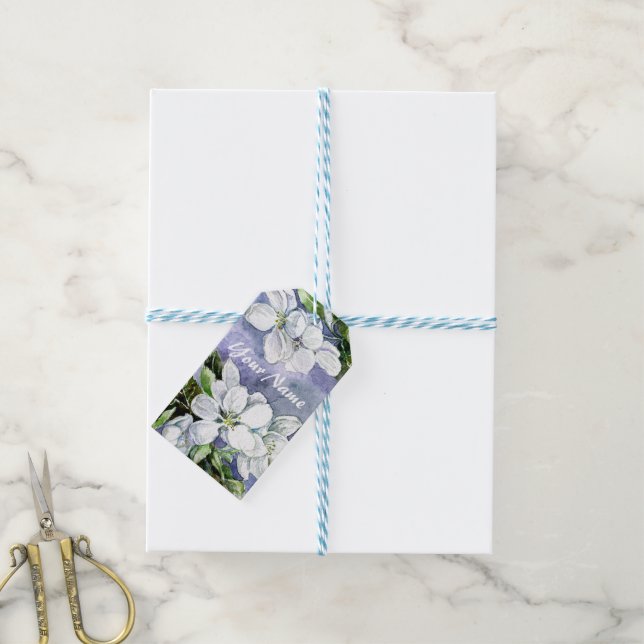 Apfelblüte Geschenkanhänger (Mit Garn)