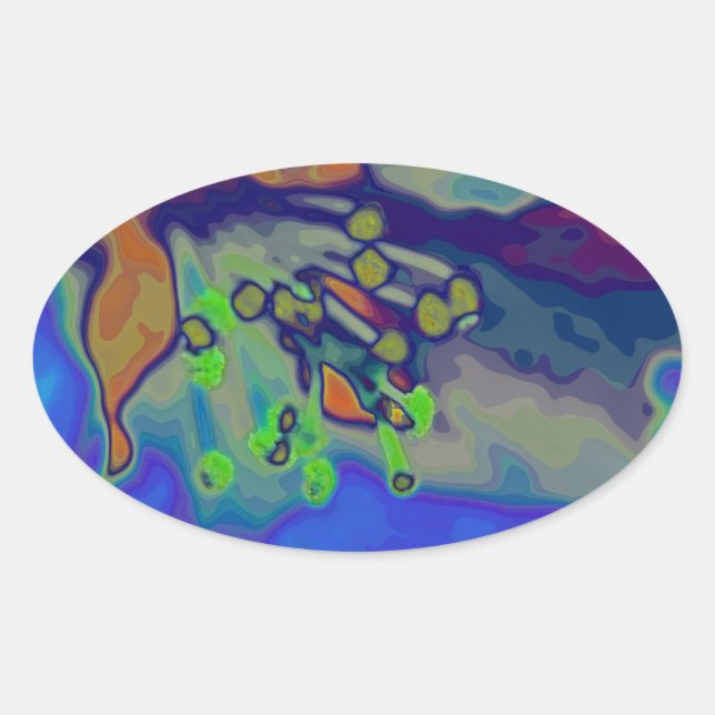 Apfelblüte Ovaler Aufkleber (Vorderseite)