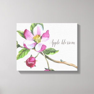 Apfelblüten-Aquarell-Leinwanddruck Leinwanddruck