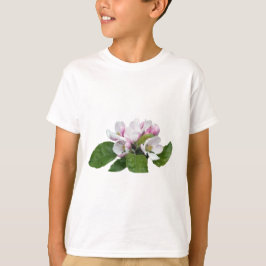Apfelblüten Blume und grüne Blätter T-Shirt