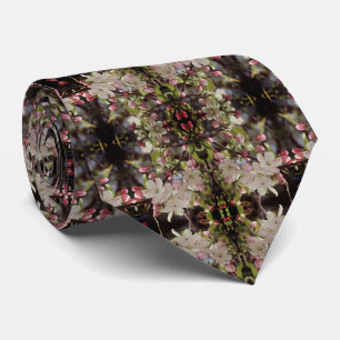 Apfelblüten Blumenmuster Vintage-Tönung Krawatte