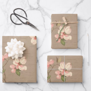 Apfelblüten Geschenkpapier Set