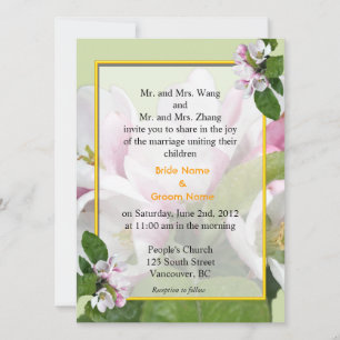 Apfelblüten-Hochzeitseinladungen Einladung