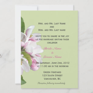 Apfelblüten-Hochzeitseinladungen Einladung