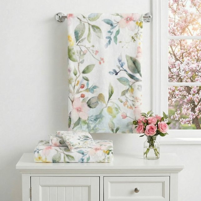Apfelblüten inspiriert badhandtuch set (Von Creator hochgeladen)