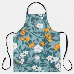 Apfelblüten-Muster: blühendes Muster-Motiv. Schürze