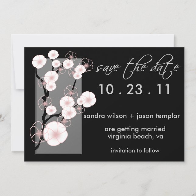 Apfelblüten Save the Date (Vorderseite)