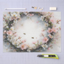 Apfelblütenkranz Aquarell