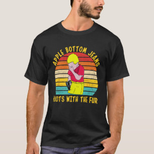Apfelboden Jeans Stiefel mit dem Vintage-Appa-Fell T-Shirt