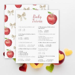 Apfeldusche Baby Trivia   Baby Shower Game