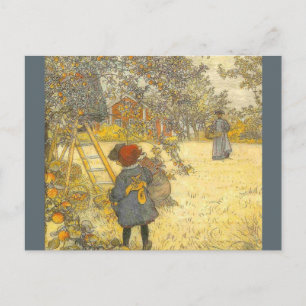 Apfelernte von Carl Larsson Postkarte