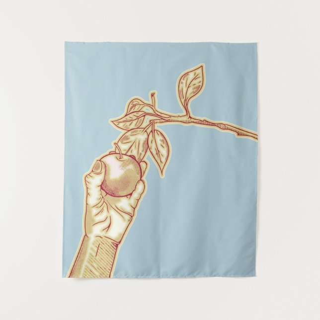 Apfelernte Wandteppich (Vorderseite)