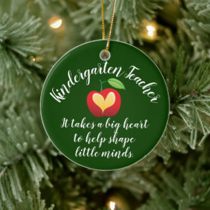 Apfelform Kleine Minds Personalisierter Lehrer Keramik Ornament