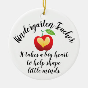 Apfelform Kleine Minds Personalisierter Lehrer Keramik Ornament