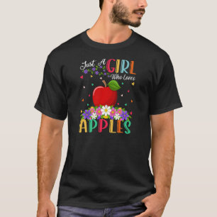 Apfelfrucht nur ein Mädchen, das Äpfel Liebe T-Shirt