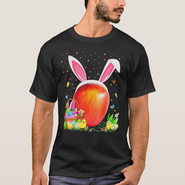 Apfelfrucht Ostereier Jagd Bunny Apple Ostersonne T-Shirt (Vorderseite)
