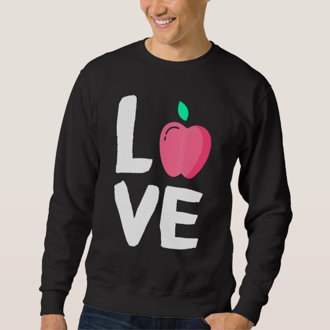 Apfelfrucht Sommer Vegan Apfelsaft Sweatshirt (Vorderseite)